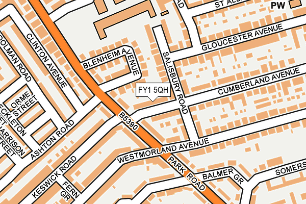 FY1 5QH map - OS OpenMap – Local (Ordnance Survey) FY1 5QH map - OS OpenMap – Local (Ordnance Survey)