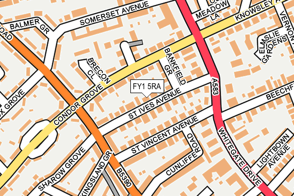 FY1 5RA map - OS OpenMap – Local (Ordnance Survey) FY1 5RA map - OS OpenMap – Local (Ordnance Survey)