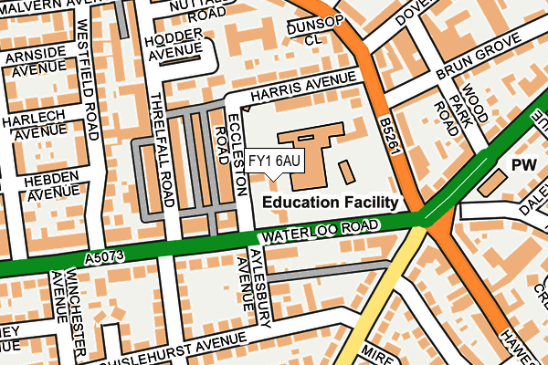 FY1 6AU map - OS OpenMap – Local (Ordnance Survey) FY1 6AU map - OS OpenMap – Local (Ordnance Survey)
