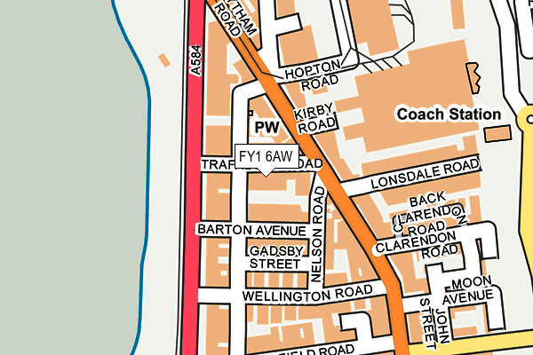 FY1 6AW map - OS OpenMap – Local (Ordnance Survey) FY1 6AW map - OS OpenMap – Local (Ordnance Survey)