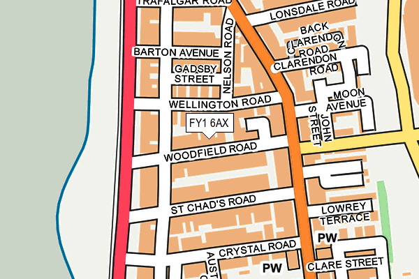 FY1 6AX map - OS OpenMap – Local (Ordnance Survey) FY1 6AX map - OS OpenMap – Local (Ordnance Survey)