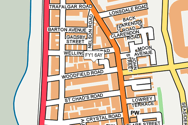 FY1 6AY map - OS OpenMap – Local (Ordnance Survey) FY1 6AY map - OS OpenMap – Local (Ordnance Survey)