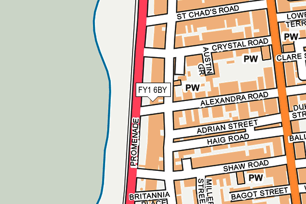FY1 6BY map - OS OpenMap – Local (Ordnance Survey) FY1 6BY map - OS OpenMap – Local (Ordnance Survey)