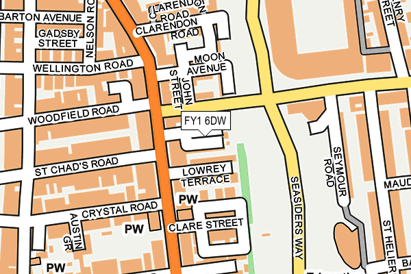FY1 6DW map - OS OpenMap – Local (Ordnance Survey) FY1 6DW map - OS OpenMap – Local (Ordnance Survey)