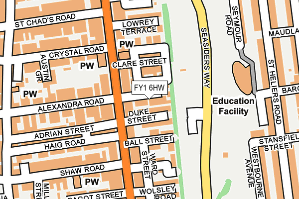 FY1 6HW map - OS OpenMap – Local (Ordnance Survey)