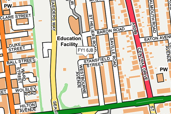 FY1 6JB map - OS OpenMap – Local (Ordnance Survey) FY1 6JB map - OS OpenMap – Local (Ordnance Survey)