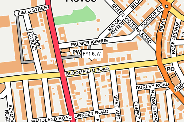 FY1 6JW map - OS OpenMap – Local (Ordnance Survey)