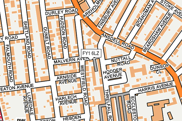FY1 6LZ map - OS OpenMap – Local (Ordnance Survey)