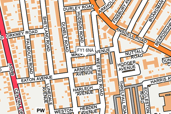 FY1 6NA map - OS OpenMap – Local (Ordnance Survey)