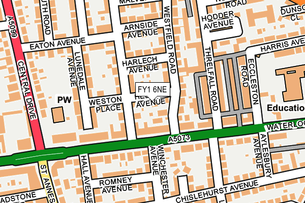 FY1 6NE map - OS OpenMap – Local (Ordnance Survey) FY1 6NE map - OS OpenMap – Local (Ordnance Survey)