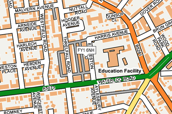 FY1 6NH map - OS OpenMap – Local (Ordnance Survey) FY1 6NH map - OS OpenMap – Local (Ordnance Survey)