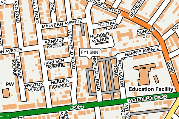 FY1 6NN map - OS OpenMap – Local (Ordnance Survey) FY1 6NN map - OS OpenMap – Local (Ordnance Survey)