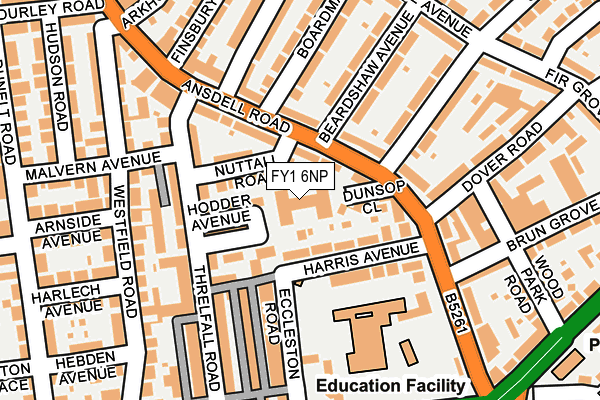 FY1 6NP map - OS OpenMap – Local (Ordnance Survey) FY1 6NP map - OS OpenMap – Local (Ordnance Survey)