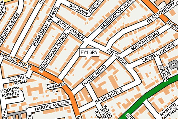 FY1 6PA map - OS OpenMap – Local (Ordnance Survey)