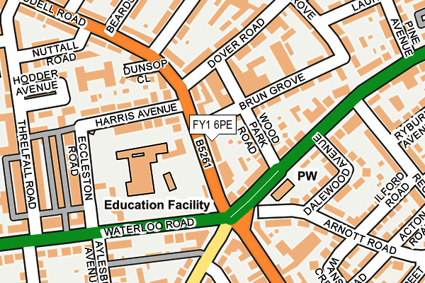 FY1 6PE map - OS OpenMap – Local (Ordnance Survey) FY1 6PE map - OS OpenMap – Local (Ordnance Survey)