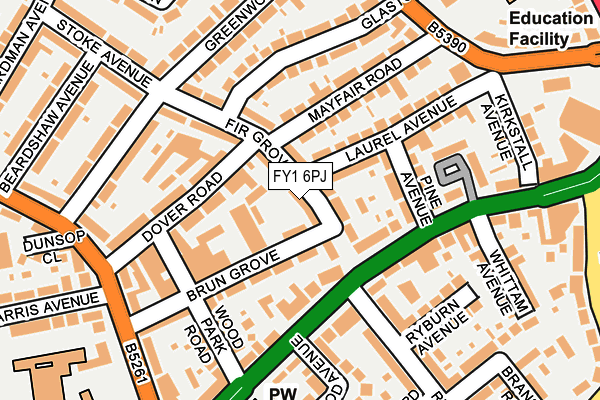 FY1 6PJ map - OS OpenMap – Local (Ordnance Survey) FY1 6PJ map - OS OpenMap – Local (Ordnance Survey)
