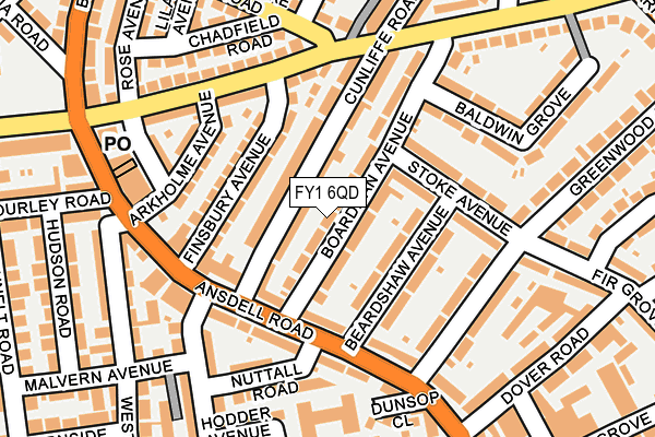 FY1 6QD map - OS OpenMap – Local (Ordnance Survey) FY1 6QD map - OS OpenMap – Local (Ordnance Survey)