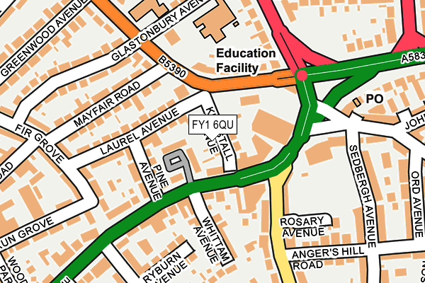 FY1 6QU map - OS OpenMap – Local (Ordnance Survey)