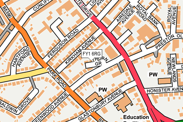 FY1 6RG map - OS OpenMap – Local (Ordnance Survey) FY1 6RG map - OS OpenMap – Local (Ordnance Survey)