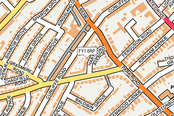 FY1 6RP map - OS OpenMap – Local (Ordnance Survey) FY1 6RP map - OS OpenMap – Local (Ordnance Survey)
