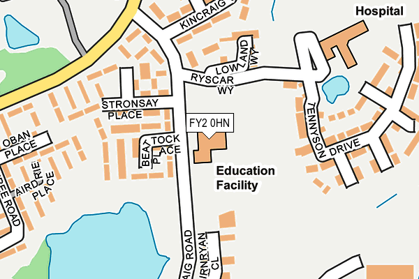 FY2 0HN map - OS OpenMap – Local (Ordnance Survey)