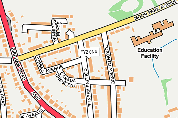 FY2 0NX map - OS OpenMap – Local (Ordnance Survey) FY2 0NX map - OS OpenMap – Local (Ordnance Survey)
