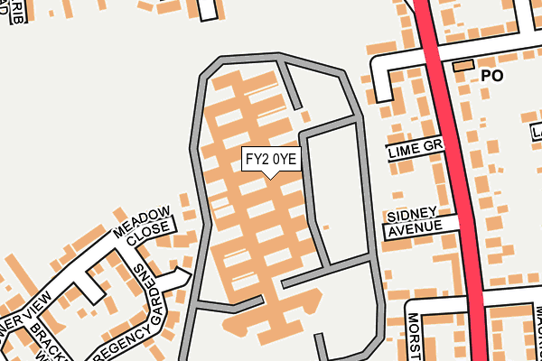 FY2 0YE map - OS OpenMap – Local (Ordnance Survey) FY2 0YE map - OS OpenMap – Local (Ordnance Survey)