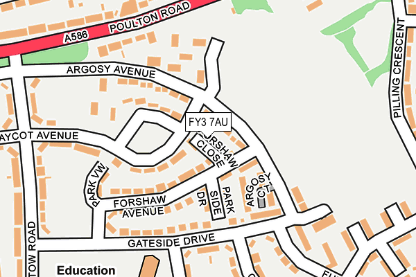 FY3 7AU map - OS OpenMap – Local (Ordnance Survey) FY3 7AU map - OS OpenMap – Local (Ordnance Survey)
