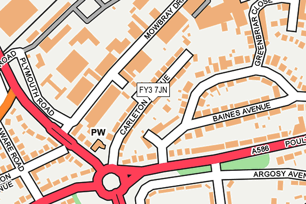 FY3 7JN map - OS OpenMap – Local (Ordnance Survey) FY3 7JN map - OS OpenMap – Local (Ordnance Survey)