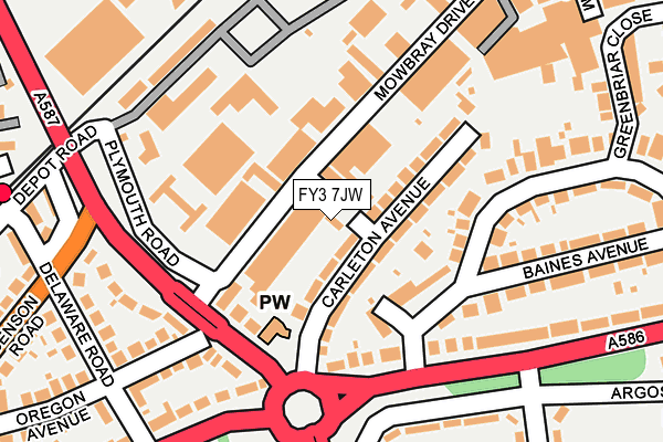FY3 7JW map - OS OpenMap – Local (Ordnance Survey) FY3 7JW map - OS OpenMap – Local (Ordnance Survey)