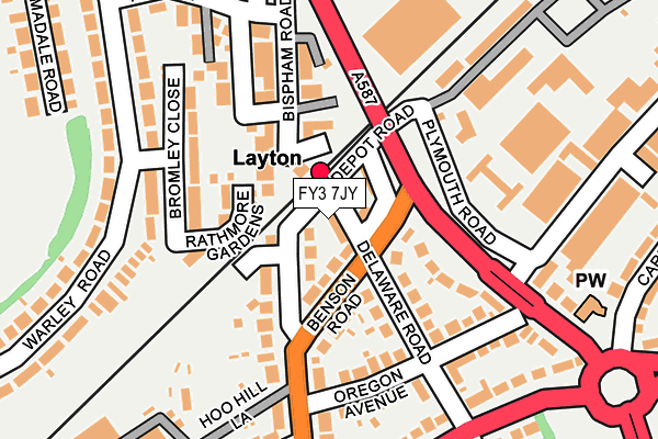 FY3 7JY map - OS OpenMap – Local (Ordnance Survey) FY3 7JY map - OS OpenMap – Local (Ordnance Survey)