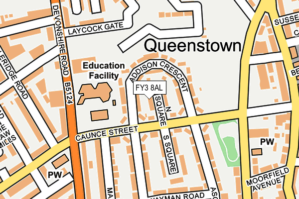 FY3 8AL map - OS OpenMap – Local (Ordnance Survey) FY3 8AL map - OS OpenMap – Local (Ordnance Survey)