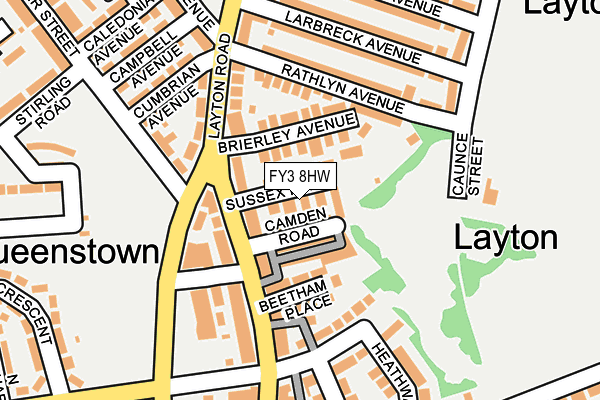 FY3 8HW map - OS OpenMap – Local (Ordnance Survey)