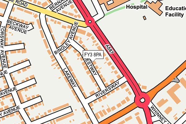 FY3 8PA map - OS OpenMap – Local (Ordnance Survey) FY3 8PA map - OS OpenMap – Local (Ordnance Survey)