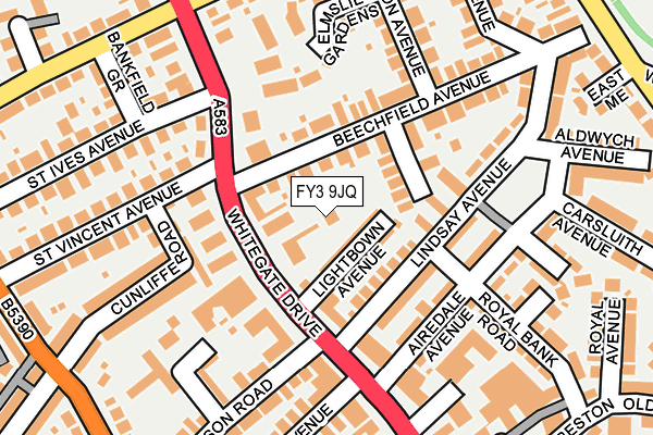 FY3 9JQ map - OS OpenMap – Local (Ordnance Survey) FY3 9JQ map - OS OpenMap – Local (Ordnance Survey)