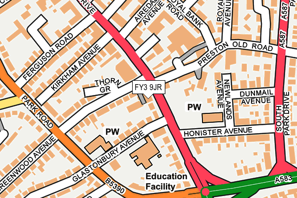 FY3 9JR map - OS OpenMap – Local (Ordnance Survey) FY3 9JR map - OS OpenMap – Local (Ordnance Survey)