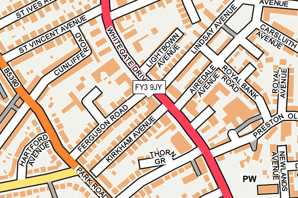 FY3 9JY map - OS OpenMap – Local (Ordnance Survey) FY3 9JY map - OS OpenMap – Local (Ordnance Survey)