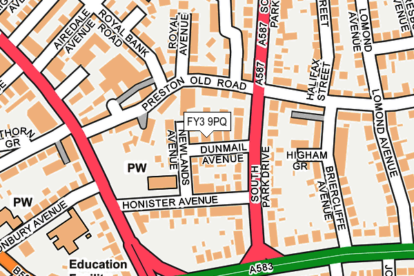 FY3 9PQ map - OS OpenMap – Local (Ordnance Survey) FY3 9PQ map - OS OpenMap – Local (Ordnance Survey)