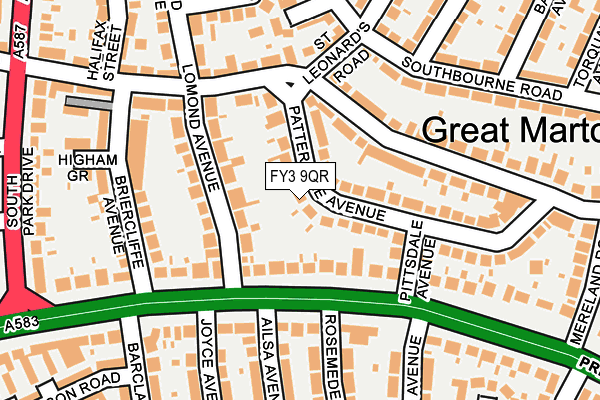 FY3 9QR map - OS OpenMap – Local (Ordnance Survey) FY3 9QR map - OS OpenMap – Local (Ordnance Survey)