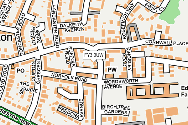 FY3 9UW map - OS OpenMap – Local (Ordnance Survey) FY3 9UW map - OS OpenMap – Local (Ordnance Survey)