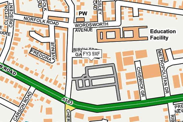 FY3 9XF map - OS OpenMap – Local (Ordnance Survey) FY3 9XF map - OS OpenMap – Local (Ordnance Survey)