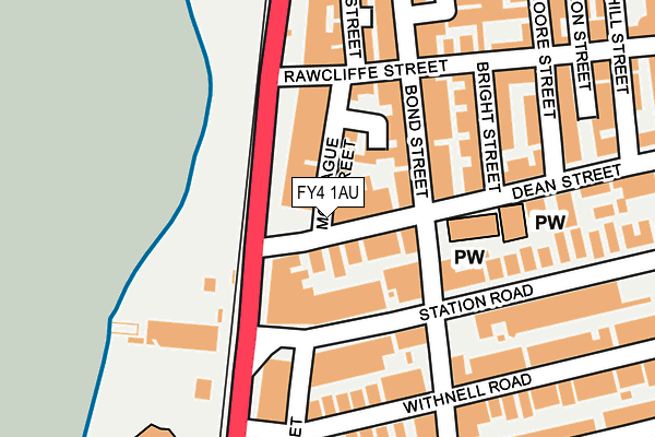 FY4 1AU map - OS OpenMap – Local (Ordnance Survey) FY4 1AU map - OS OpenMap – Local (Ordnance Survey)
