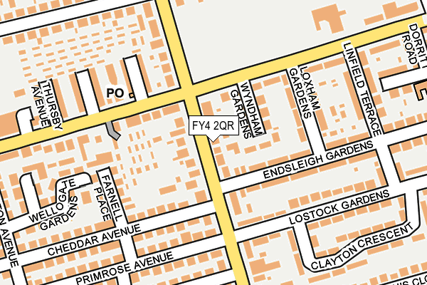 FY4 2QR map - OS OpenMap – Local (Ordnance Survey) FY4 2QR map - OS OpenMap – Local (Ordnance Survey)