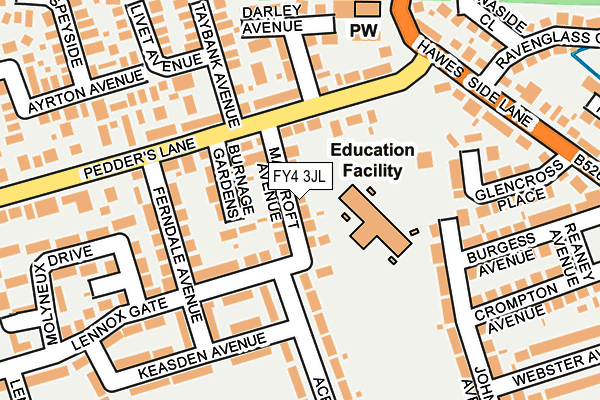 FY4 3JL map - OS OpenMap – Local (Ordnance Survey) FY4 3JL map - OS OpenMap – Local (Ordnance Survey)