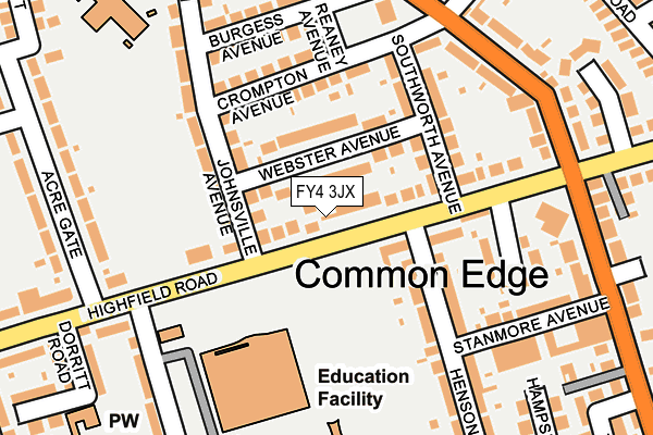 FY4 3JX map - OS OpenMap – Local (Ordnance Survey) FY4 3JX map - OS OpenMap – Local (Ordnance Survey)