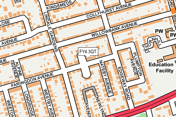 FY4 3QT map - OS OpenMap – Local (Ordnance Survey) FY4 3QT map - OS OpenMap – Local (Ordnance Survey)
