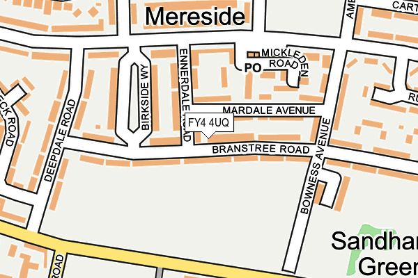 FY4 4UQ map - OS OpenMap – Local (Ordnance Survey)