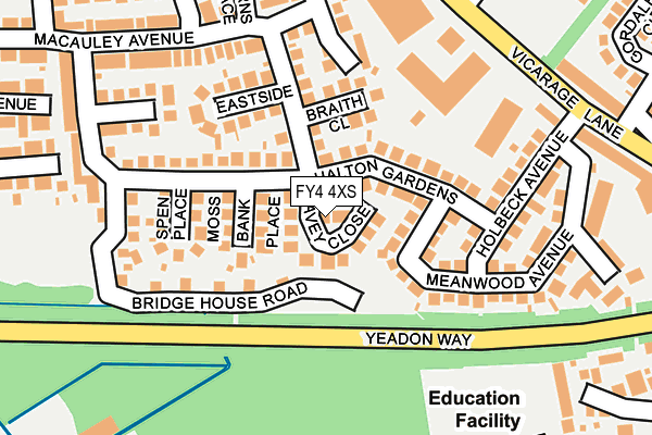 FY4 4XS map - OS OpenMap – Local (Ordnance Survey)