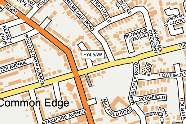 FY4 5AW map - OS OpenMap – Local (Ordnance Survey) FY4 5AW map - OS OpenMap – Local (Ordnance Survey)
