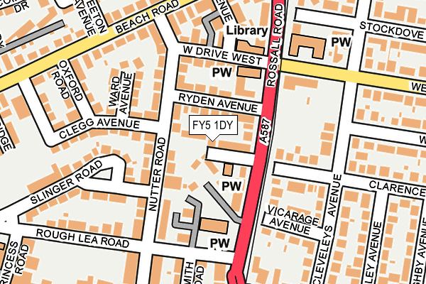 FY5 1DY map - OS OpenMap – Local (Ordnance Survey) FY5 1DY map - OS OpenMap – Local (Ordnance Survey)